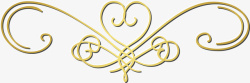 爱心徽章设计金色爱心标志高清图片