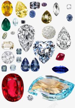 多种水滴型钻石素材