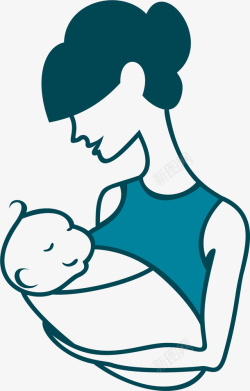 母乳喂母乳的母亲矢量图高清图片