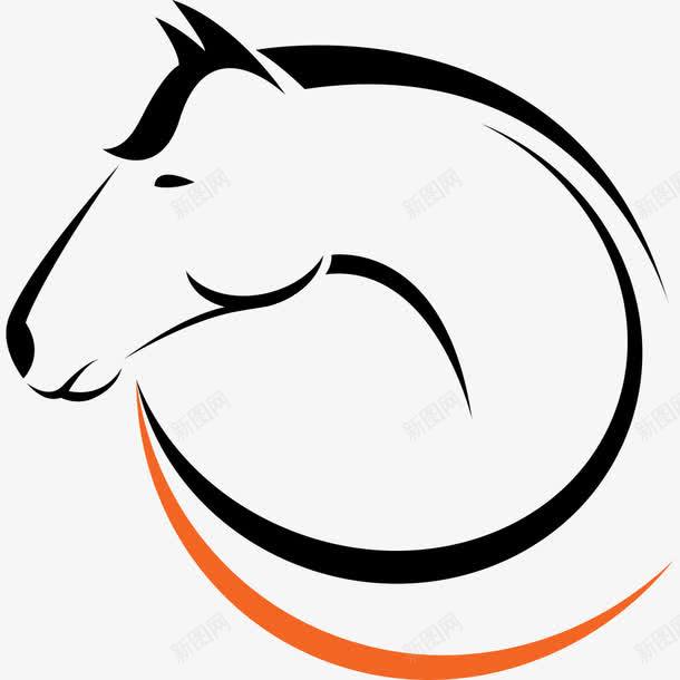 水墨画图标png_新图网 https://ixintu.com logo 中国风 动物 毛笔马 水墨 水墨画 水彩 马 马儿 马匹 马头