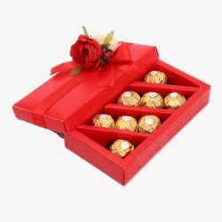 红色零食好吃的巧克力盒装高清图片