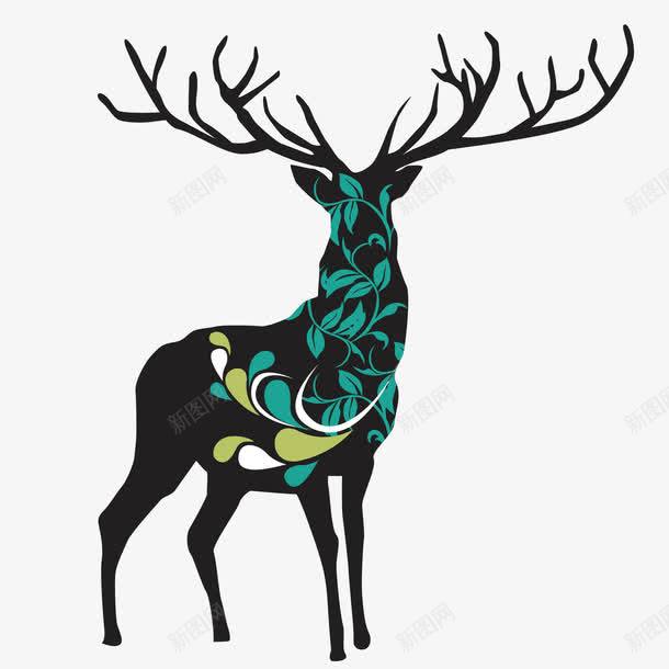 鹿png免抠素材_新图网 https://ixintu.com 创意 剪影 动物 大自然 小鹿 梅花鹿 美丽的鹿 野生动物 长角鹿 驯鹿 鹿