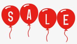 英文sale售卖气球形镂空艺术字高清图片