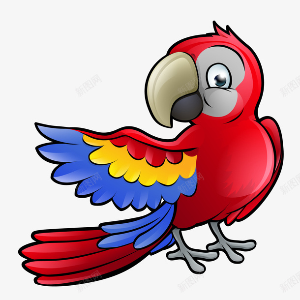 彩色的小鸟鹦鹉png免抠素材_新图网 https://ixintu.com 动物设计 卡通 小鸟 彩色 鸟类动物 鹦鹉