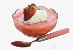 水果蓝免抠草莓沙冰高清图片