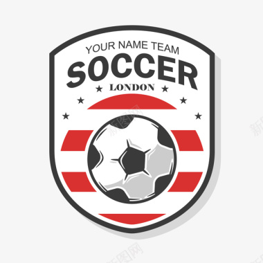 足球队logo徽章矢量图图标图标