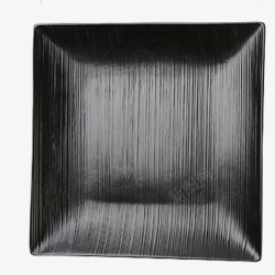 复杂方花纹黑色正方形花纹简约家用陶瓷盘子高清图片
