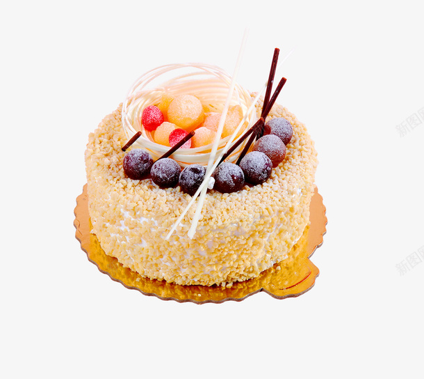 坚果碎蛋糕png免抠素材_新图网 https://ixintu.com 产品实物 甜品 甜点 生日 糕点 蛋糕
