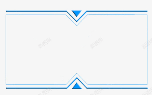 蓝色科技智能边框png免抠素材_新图网 https://ixintu.com 现代科技边框 科技 蓝色 装饰 边框