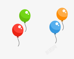 飘飞的气球气球图标高清图片