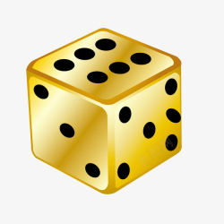 骰子序列帧金黄色黑点的方形筛子矢量图高清图片