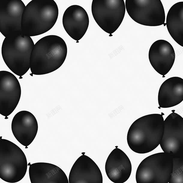 黑色气球png免抠素材_新图网 https://ixintu.com 节日 高清 黑色星期五
