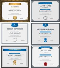 高档荣誉证书设计高档证书高清图片