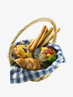 简洁食物简洁食物餐饮野餐篮子面包食物免高清图片