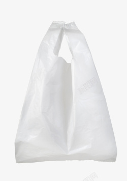 白色包装袋手绘白色超市购物袋高清图片
