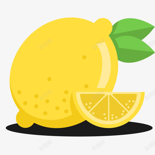 柠檬标签标志矢量图ai免抠素材_新图网 https://ixintu.com 扁平化 新鲜 果汁 柠檬 标签设计 水果 黄色 矢量图