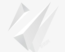 白色几何立体图案几何图形高清图片