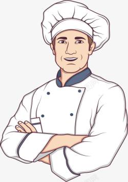 美食家双手抱胸的厨师高清图片