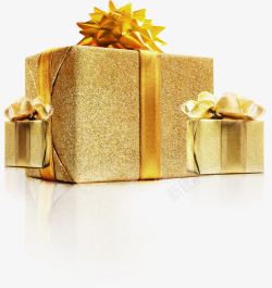 金色的礼物盒金色精致高档礼物高清图片