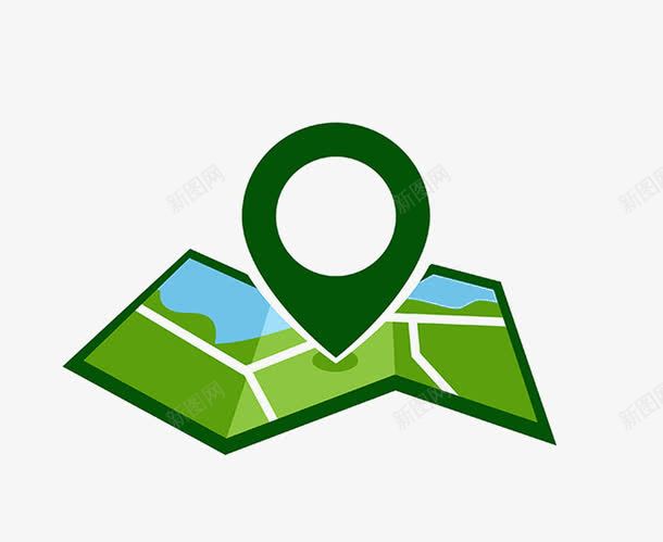 地图创意图案图标png_新图网 https://ixintu.com 地图png图片 地图变形创意 坐标定位 绿色地图免抠素材