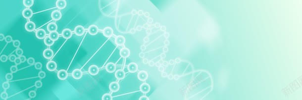 绿色DNA分子banner背景jpg设计背景_新图网 https://ixintu.com 分子链