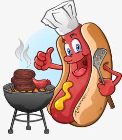 烤肉饭图片图片下载做烧烤的卡通热狗高清图片