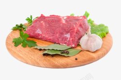 砧板上面的美食砧板上的精瘦肉高清图片