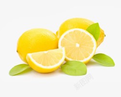 黄色柠檬片柠檬高清图片