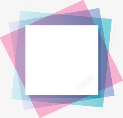 彩色矩形框小清新彩色矩形框高清图片