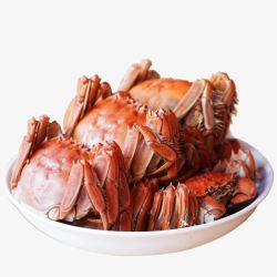 中秋节美食海鲜蟹一盘大闸蟹高清图片
