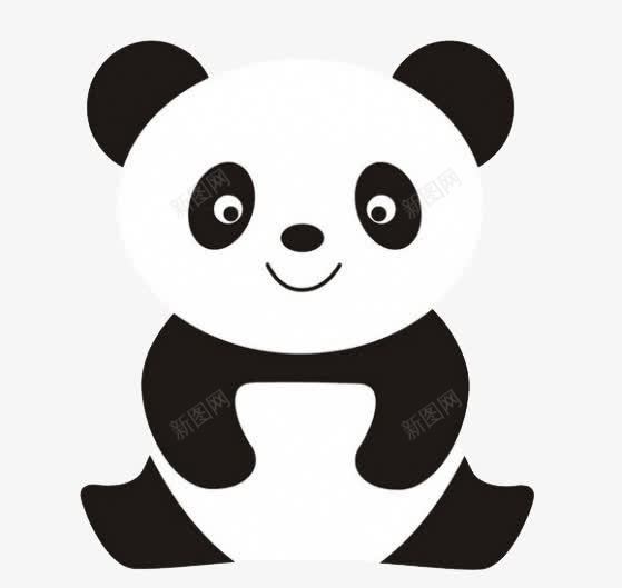 熊猫png免抠素材_新图网 https://ixintu.com 卡通熊猫 可爱小熊 熊猫 黑白熊猫