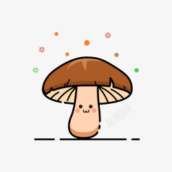 蘑菇表情可爱的小蘑菇mbe风格高清图片
