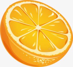 手绘黄色橙子素材