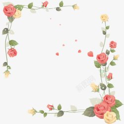 花信纸边框背景图高清图片