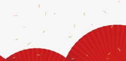 中国喜庆节日红色折扇背景素材