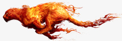 创意猎豹手绘创意火焰猎豹高清图片