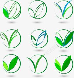 绿色环保植物时尚环保主题LOGO图标高清图片
