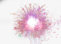 大爆炸爆开的粉色烟花高清图片