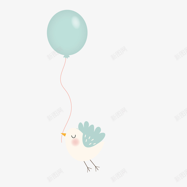 手绘可爱小鸡气球漫画png免抠素材_新图网 https://ixintu.com 创意图 可爱 小鸡 彩色图 手绘图 气球 简单的
