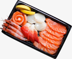三文鱼拼盘美食日式料理拼盘生鱼片三文鱼高清图片