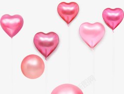 粉色心形气球素材