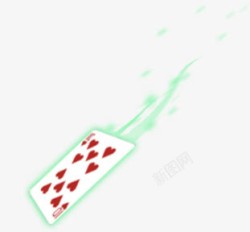 绿色魔力扑克玩耍素材