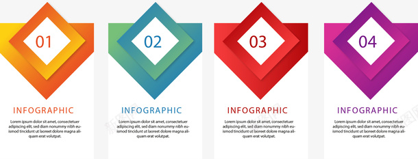 彩色菱形数字序列矢量图ai免抠素材_新图网 https://ixintu.com 四个步骤 彩色标题 数字序列 步骤图 矢量png 矢量图 菱形 菱形边框