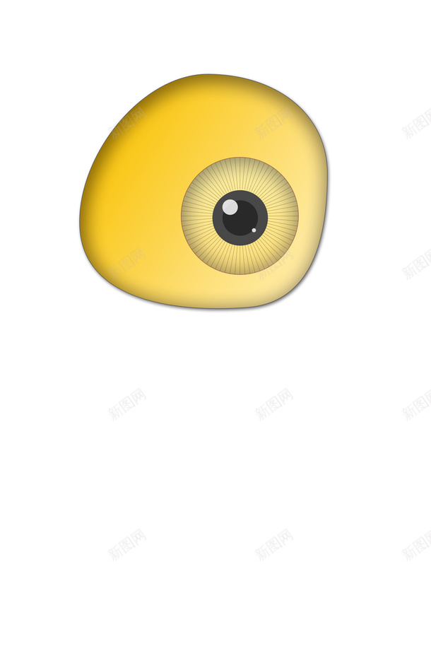 绘制黄色眼睛psd免抠素材_新图网 https://ixintu.com 人 模仿 眼睛 黄色