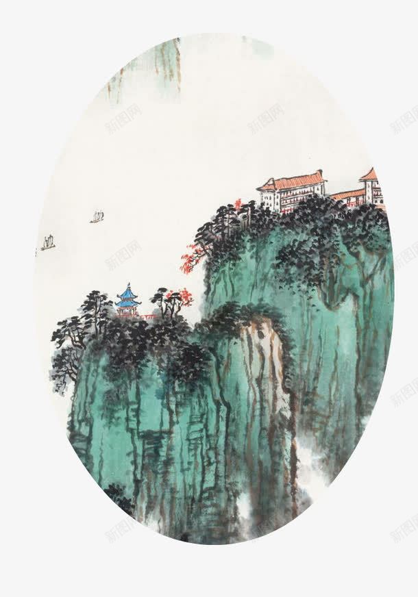 中国古风山水画png免抠素材_新图网 https://ixintu.com 中国风 古风 古风山水 国画 国画山水 山水画 山水简笔画 水墨画 简笔山水画