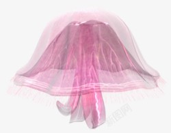 粉色透明水母素材