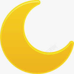 黄色角标黄色月亮标图标高清图片