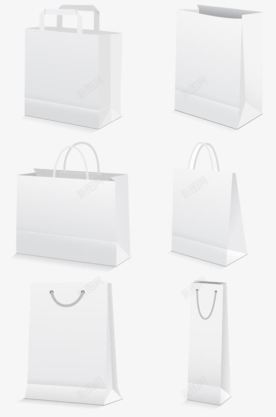 白色手提袋模板png免抠素材_新图网 https://ixintu.com mockup 手提袋 模板 白色 纸袋