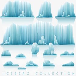 南极冰川蓝色效果冰川高清图片