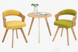 桌椅png素材实木阳台室外桌椅三件套高清图片
